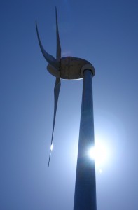 Wind turbine sun - wind energy basics